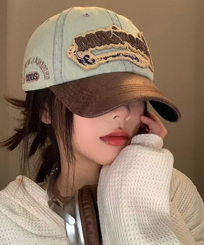 American Style Blue Embroideried Denim Baseball Cap Hat