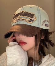 American Style Blue Embroideried Denim Baseball Cap Hat