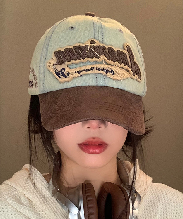 American Style Blue Embroideried Denim Baseball Cap Hat