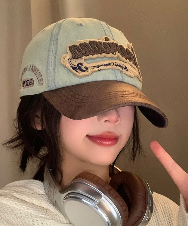 American Style Blue Embroideried Denim Baseball Cap Hat