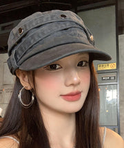American Style Dark Grey Rivet Denim Casual Versatile Hat