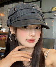 American Style Dark Grey Rivet Denim Casual Versatile Hat