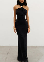 American Style Halter Off Shoulder Slim Long Dress Summer