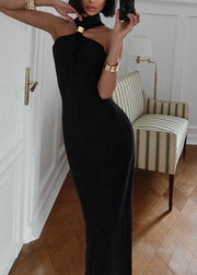 American Style Halter Off Shoulder Slim Long Dress Summer