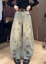 American Style Spicy Girl Denim Wide Leg Pants Autumn