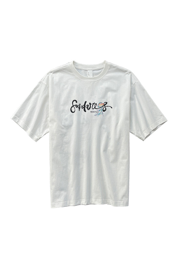American Style White Embroideried Cotton Men Graphic T Shirts Summer