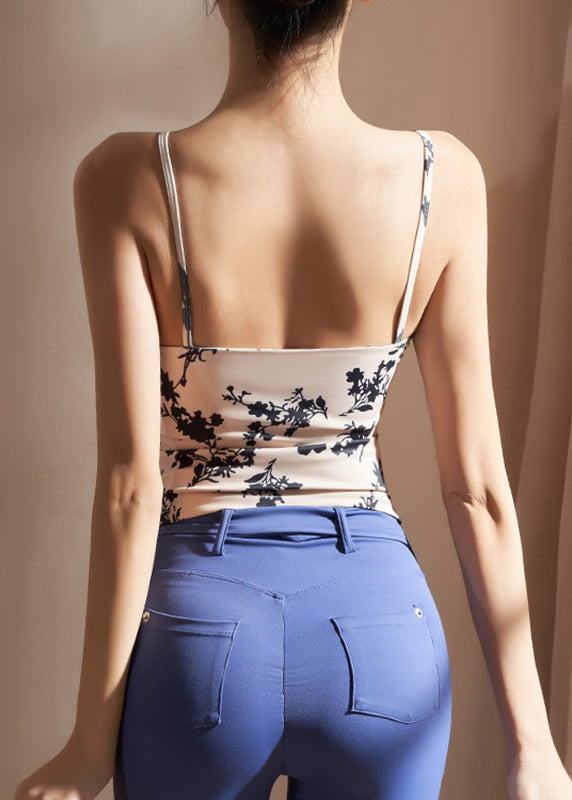 Apricot Patchwork Modal Cotton Yoga Tops