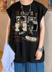 Art Apricot Print Cotton Men T Shirt Sleeveless