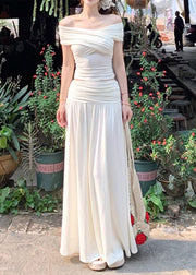 Art Beige Wrinkled Tops And Skirts Cotton Two Pieces Set Summer