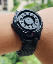 Art Black Overgild Eight-Diagram-Shaped Appetizer Machinery Watches