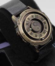Art Black Overgild Eight-Diagram-Shaped Appetizer Machinery Watches