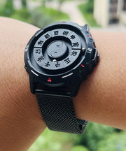 Art Black Overgild Eight-Diagram-Shaped Appetizer Machinery Watches