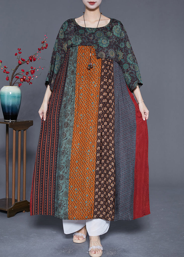 Urbann-Vibe Oversized Patchwork Cotton Vacation Dress Women main image 0