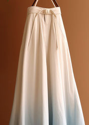 Art Gradient Color High Waist Denim Maxi Skirts Summer