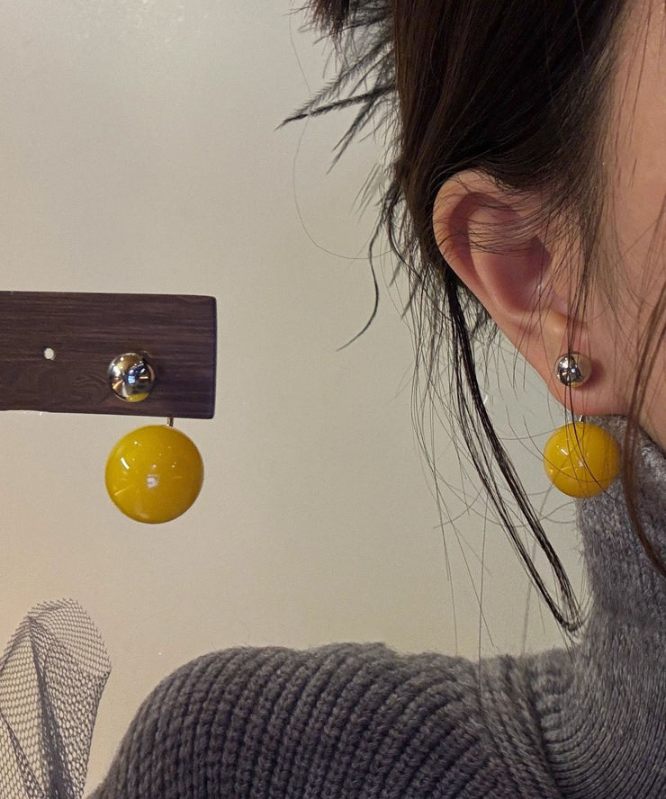 Art Green Acrylic Honey Wax Stud Earrings