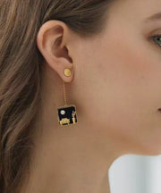 Art Green Sterling Silver Coloured Glaze Drop Earrings