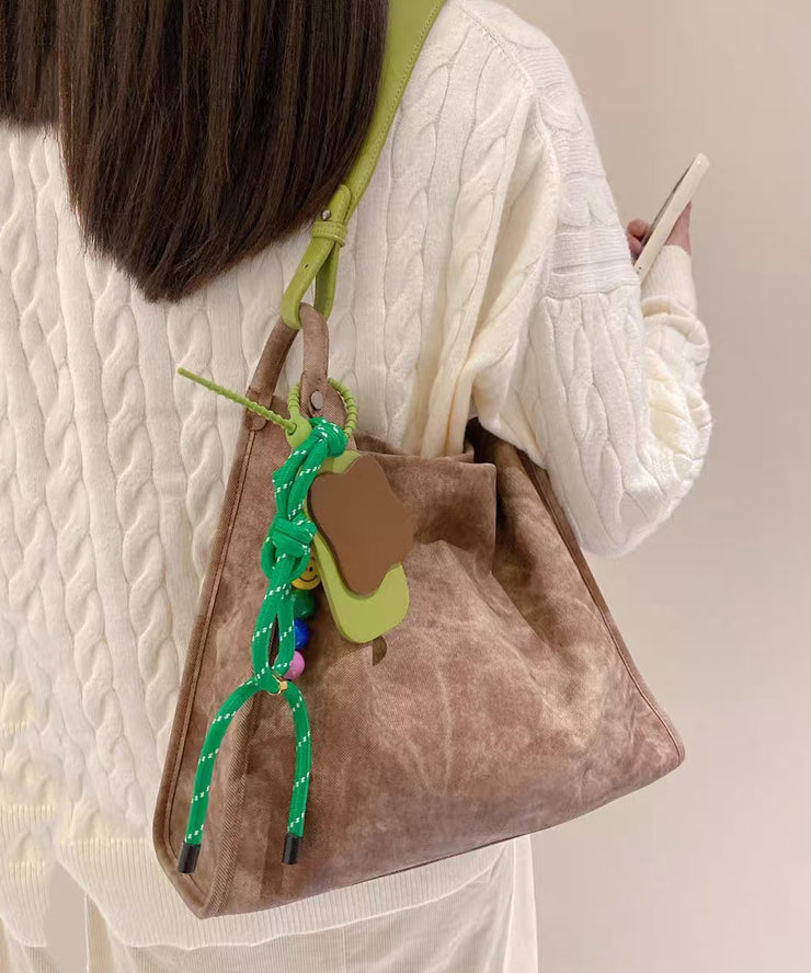 Art Khaki Tie Dye Faux Leather Shoulder Bags