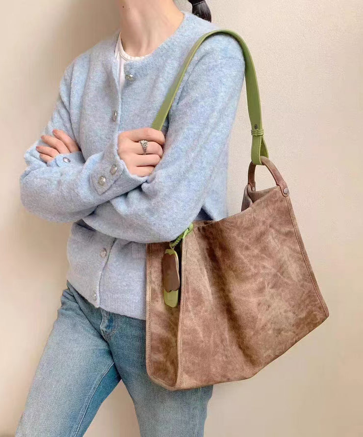Art Khaki Tie Dye Faux Leather Shoulder Bags