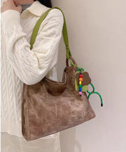 Art Khaki Tie Dye Faux Leather Shoulder Bags