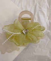 Art Light Green Acrylic Tulle Floral Hairpin