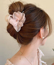 Art Light Green Acrylic Tulle Floral Hairpin