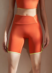 Art Orange Butt Scrunch Workout Gym Shorts
