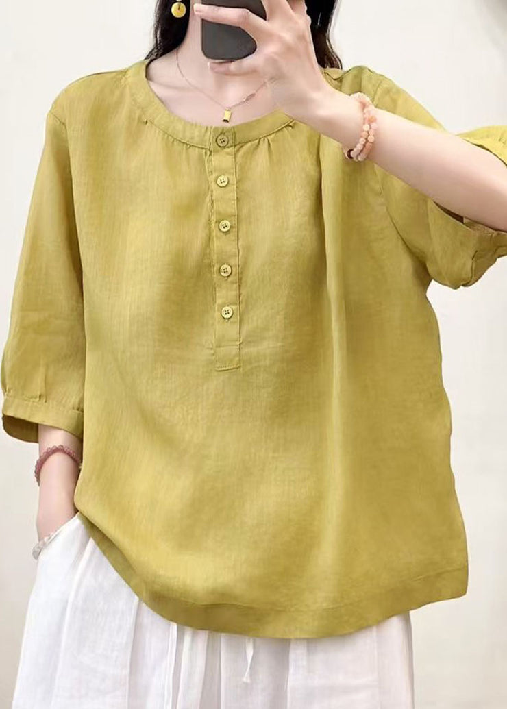 Art Purple Oversized Cotton Blouse Tops Bracelet Sleeve