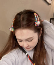 Art Rainbow Alloy Resin Glass Marble Hairpin