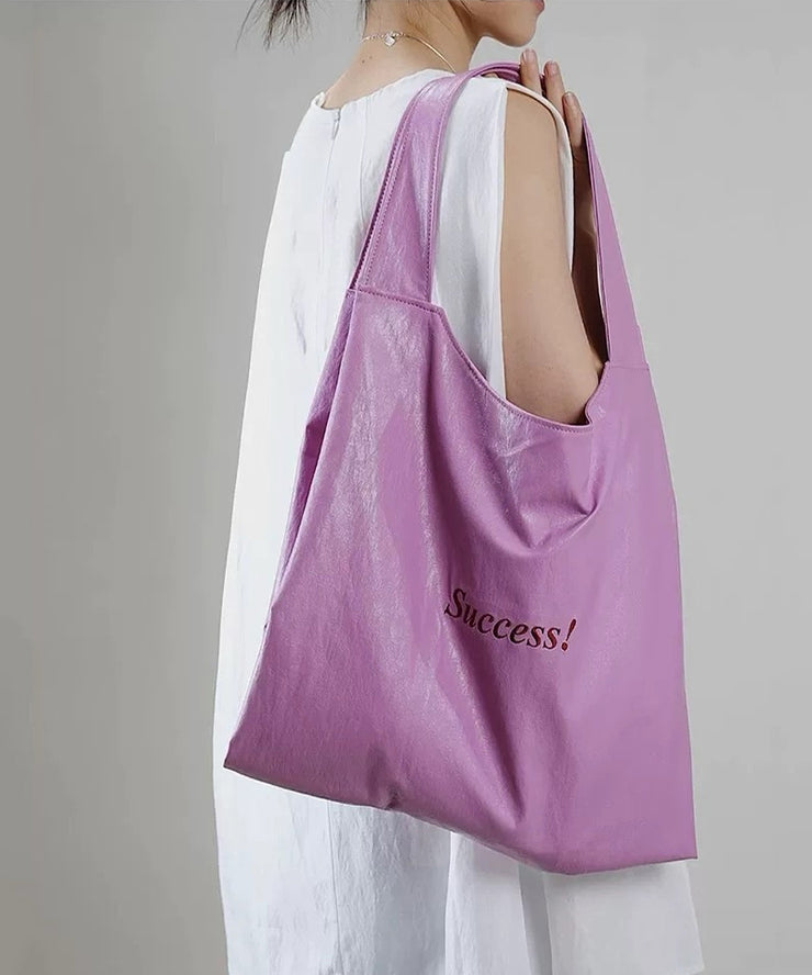 Art Red Letter Large Capacity Faux Leather Shoulder Bag