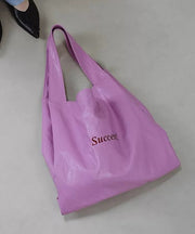 Art Red Letter Large Capacity Faux Leather Shoulder Bag