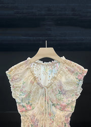 Art White Hollow Out Lace Up Cotton Shirt Summer