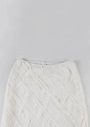 Art White Side Open High Waist Lace Skirts Summer