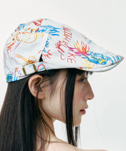 Artistic Graffiti Summer Street Cute Breton Hat