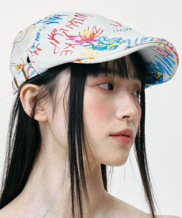 Artistic Graffiti Summer Street Cute Breton Hat
