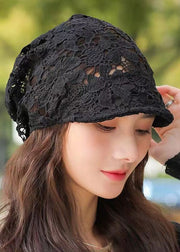 Autumn 2025 New Hollow Flower Hook Soft Brim Baotou Hat Breathable
