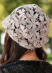 Autumn 2025 New Hollow Flower Hook Soft Brim Baotou Hat Breathable