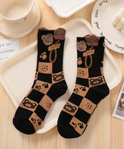 Autumn Winter Korean Versatile Jacquard Crew Socks