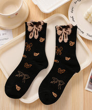 Autumn Winter Korean Versatile Jacquard Crew Socks