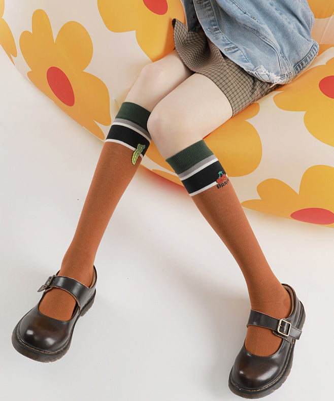 Autumn Winter New Sweet Jacquard Over The Calf Socks