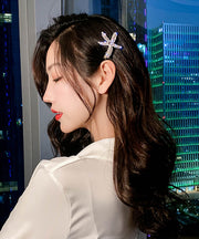 Beautiful Alloy Zircon Pearl Starfish Two-Piece Set Hairpin
