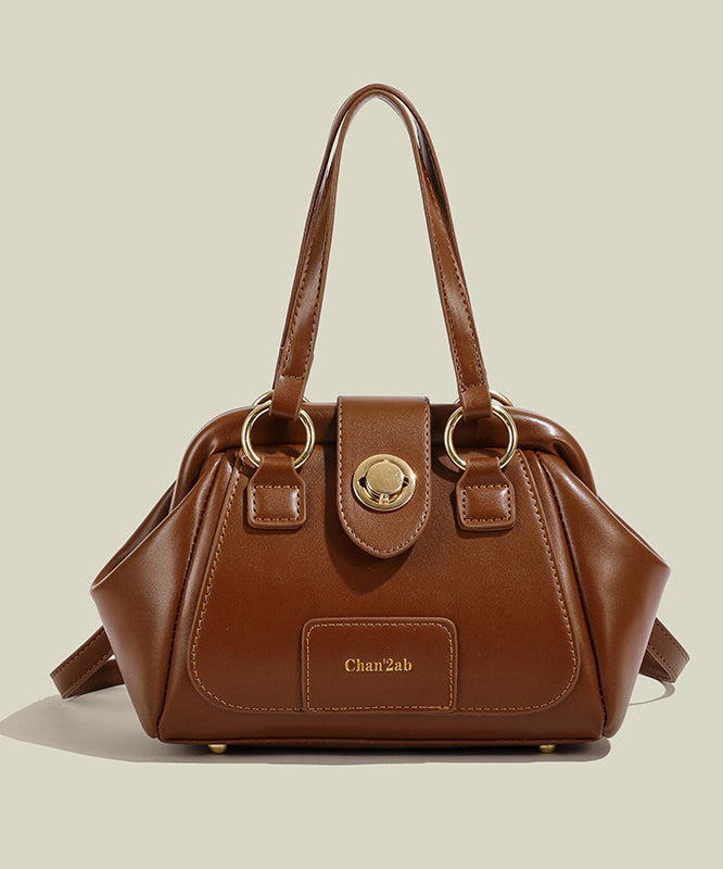 Beautiful Brown Solid Durable Faux Leather Shoulder Bags