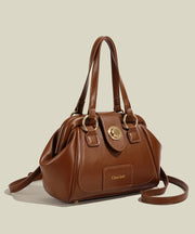 Beautiful Brown Solid Durable Faux Leather Shoulder Bags