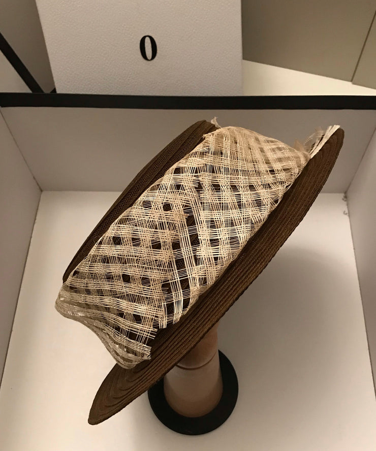 Beautiful Brown Versatile Holiday Straw Woven Cloche Hat