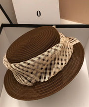Beautiful Brown Versatile Holiday Straw Woven Cloche Hat