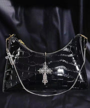 Beautiful Chain Linked Decorated Solid Durable Faux Leather Hobo Bag