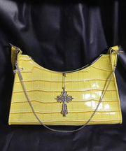 Beautiful Chain Linked Decorated Solid Durable Faux Leather Hobo Bag