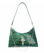 Beautiful Chain Linked Decorated Solid Durable Faux Leather Hobo Bag
