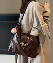 Beautiful Coffee Durable Faux Leather Shoulder Bag