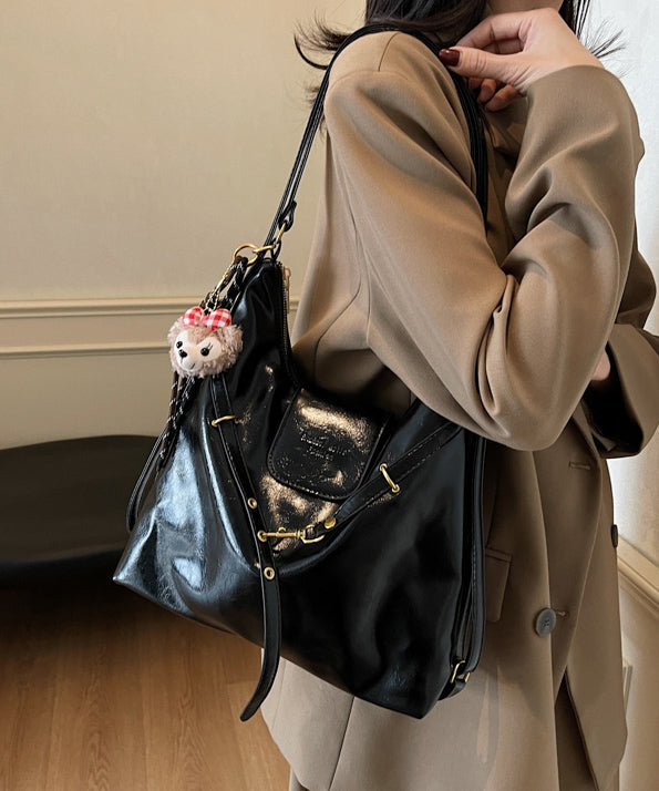 Beautiful Coffee Durable Faux Leather Shoulder Bag