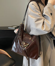 Beautiful Coffee Durable Faux Leather Shoulder Bag